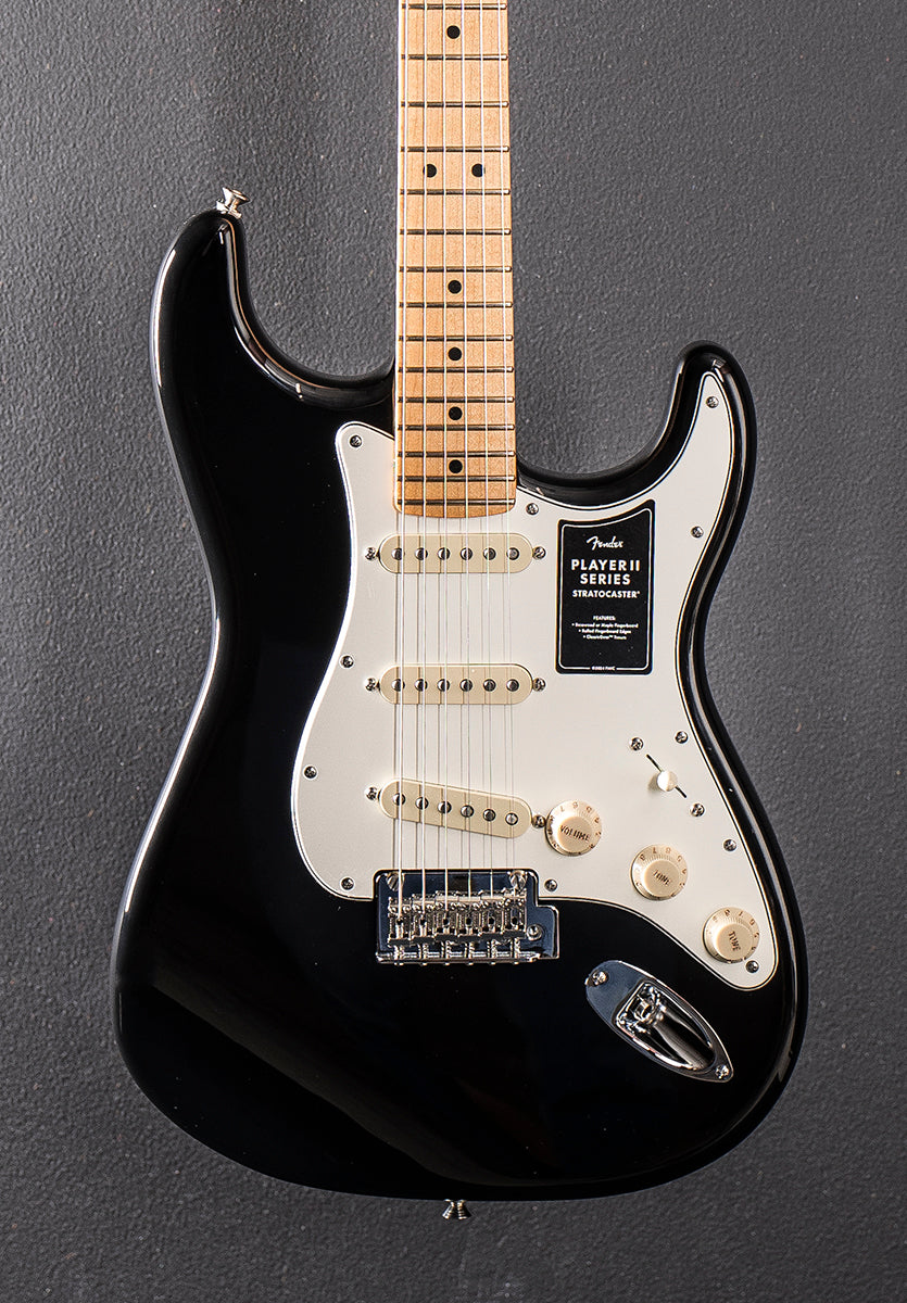 Player II Stratocaster - Black w/Maple – Dave's Guitar Shop