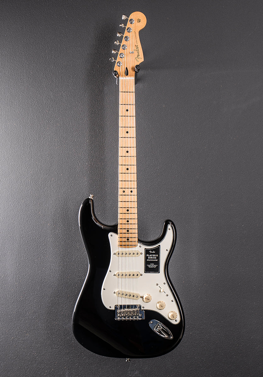 Player II Stratocaster - Black w/Maple – Dave's Guitar Shop