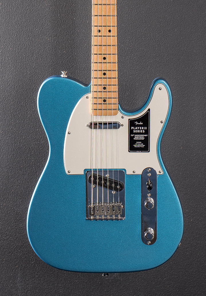 75th Anniversary Player II Baritone Telecaster - Lake Placid Blue w/Maple