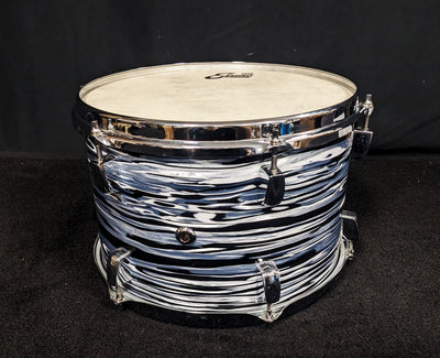 12 and 14 Inch Tom Pair with Black Bowling Ball Rewrap