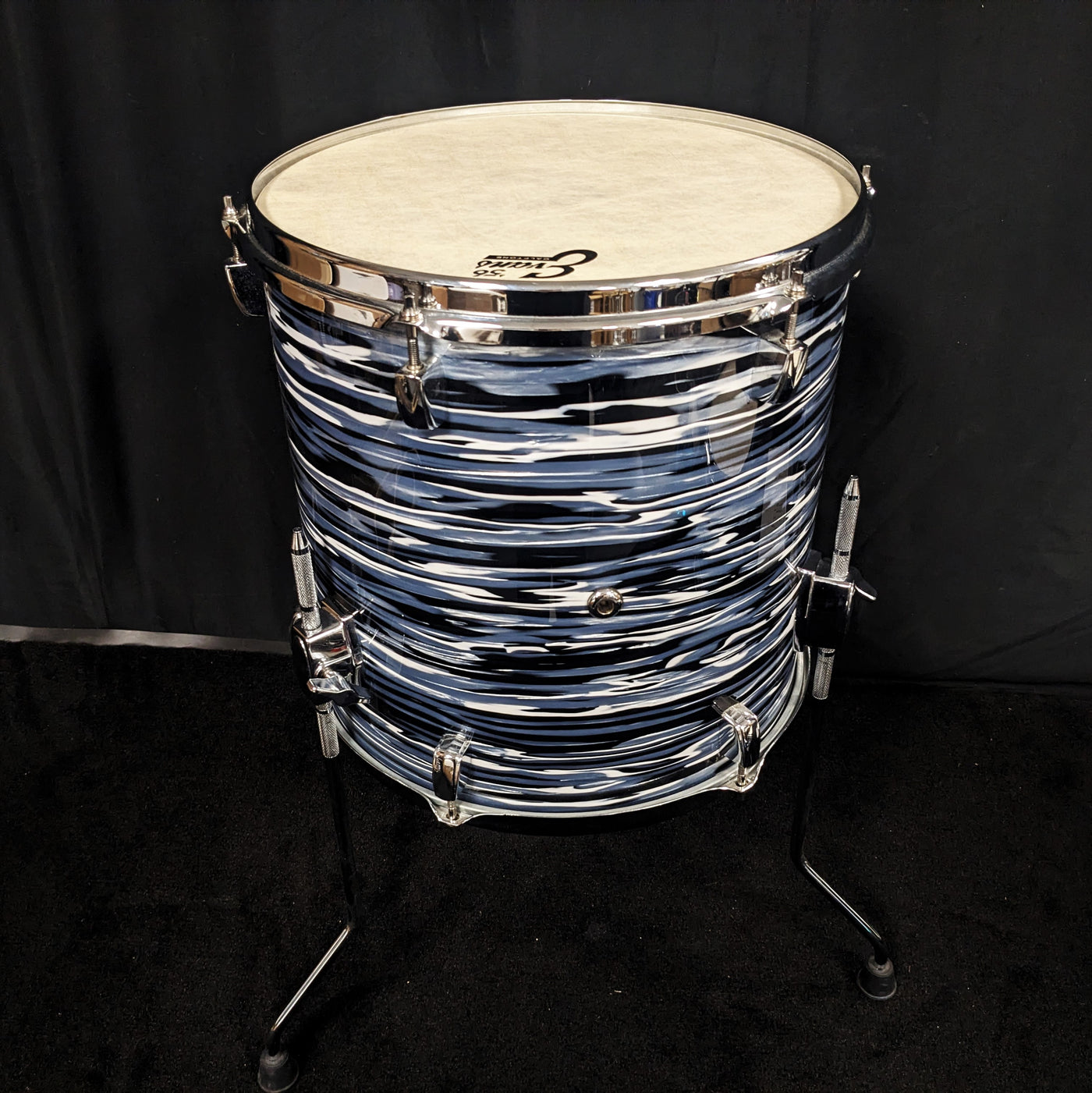 12 and 14 Inch Tom Pair with Black Bowling Ball Rewrap