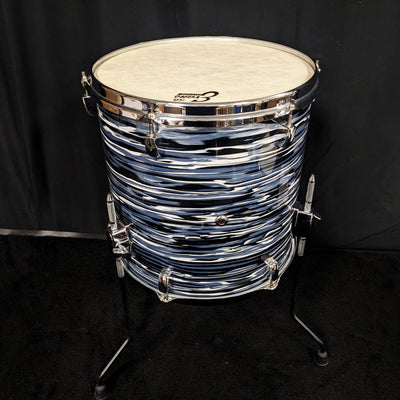 12 and 14 Inch Tom Pair with Black Bowling Ball Rewrap