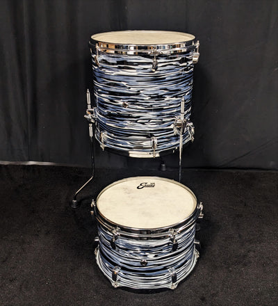 12 and 14 Inch Tom Pair with Black Bowling Ball Rewrap