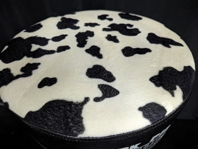 Black Sparkle/Cow Round Top Throne