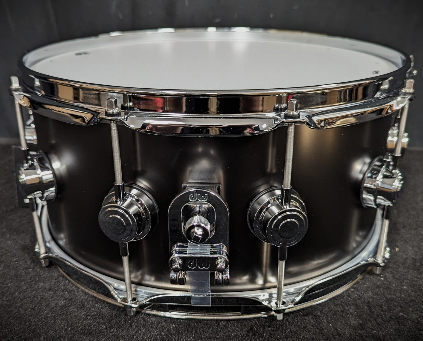 Collector's Series Satin Black over Brass Snare