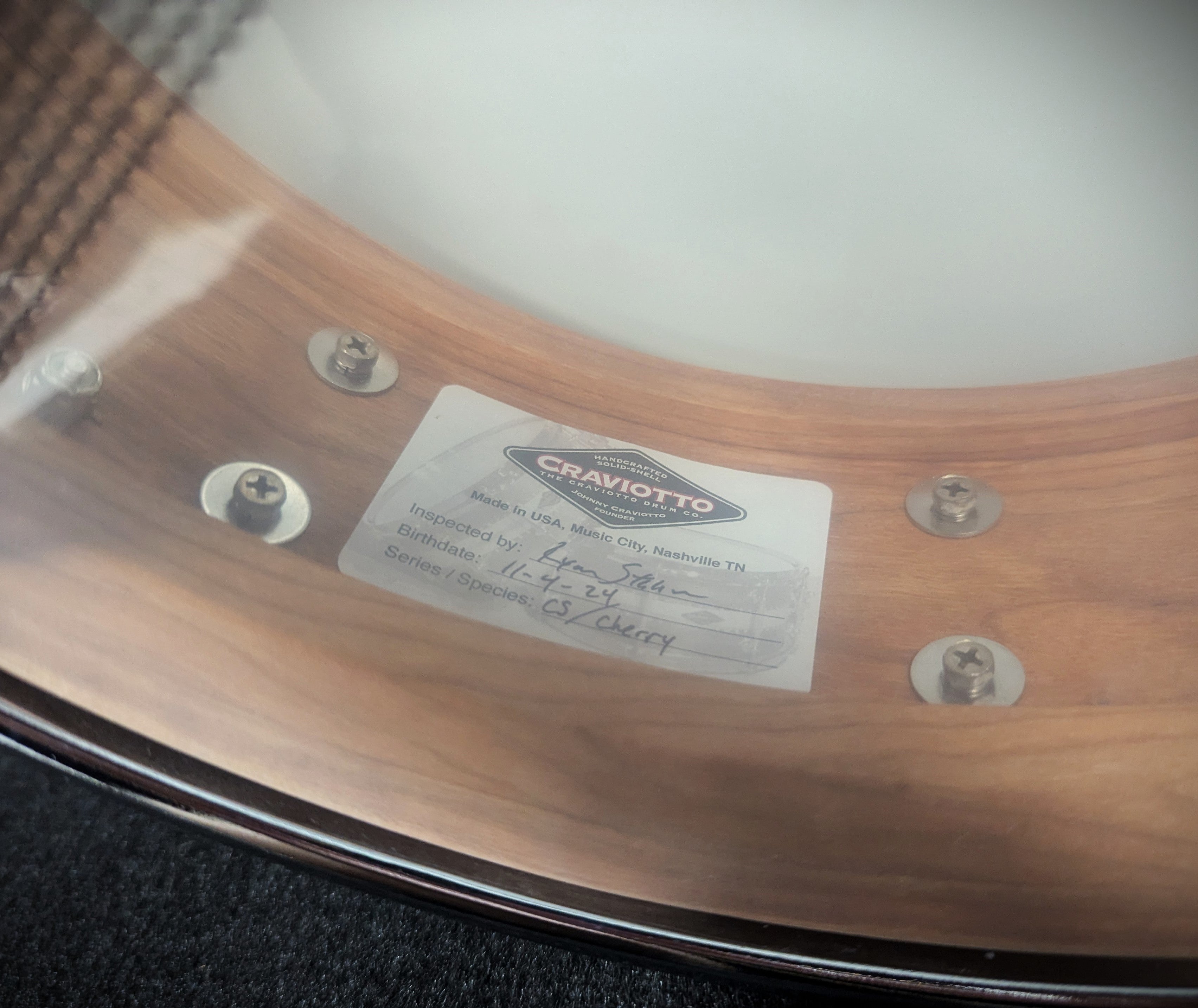 Custom Shop Cherry with Maple Inlay Piccolo Snare – Dave's Guitar Shop
