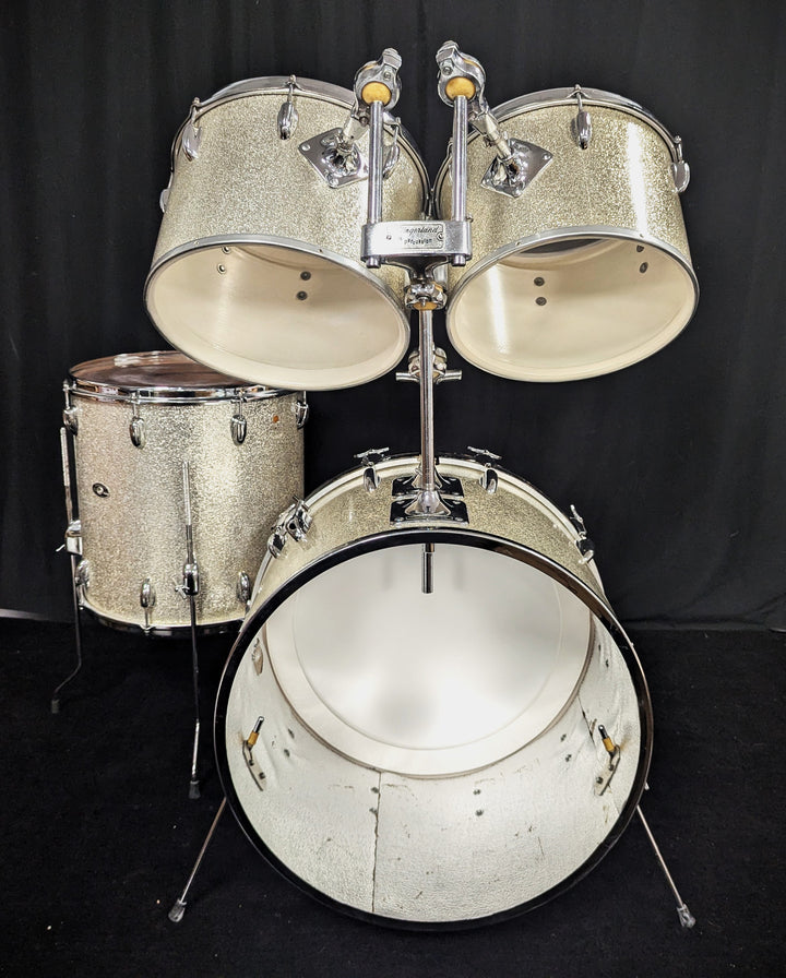 Silver Sparkle Concert Tom 4-Piece Shell Pack Vintage 60s