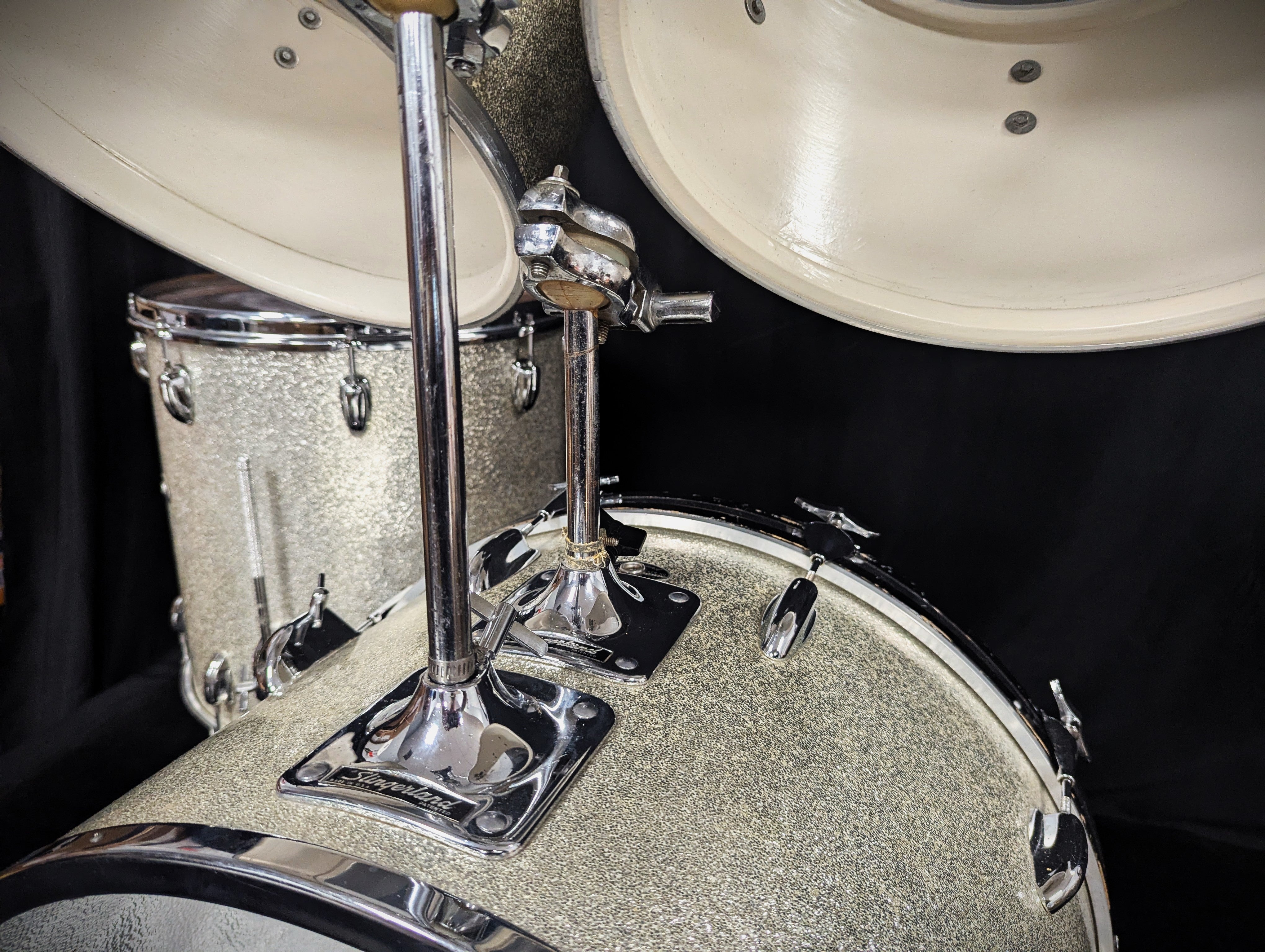 Silver Sparkle Concert Tom 4-Piece Shell Pack Vintage 60s – Dave's