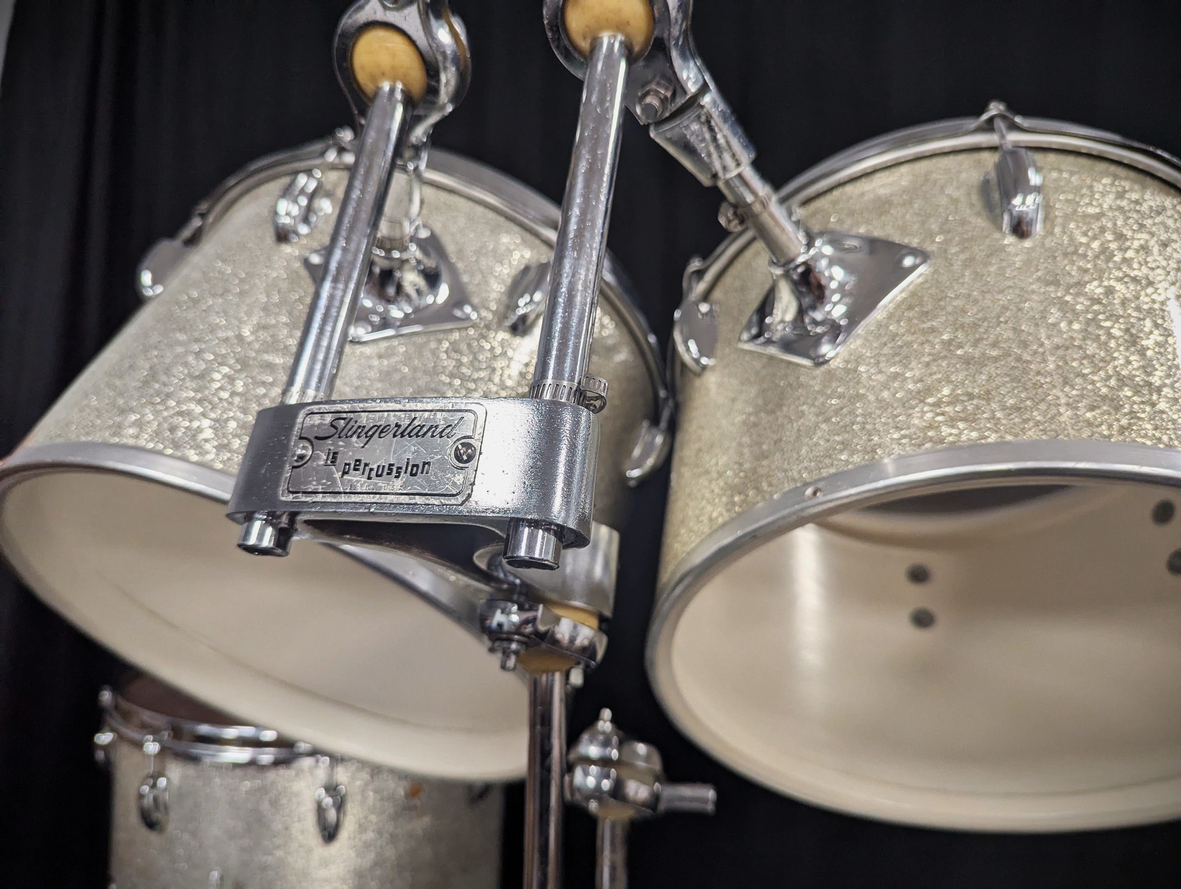Silver Sparkle Concert Tom 4-Piece Shell Pack Vintage 60s – Dave's