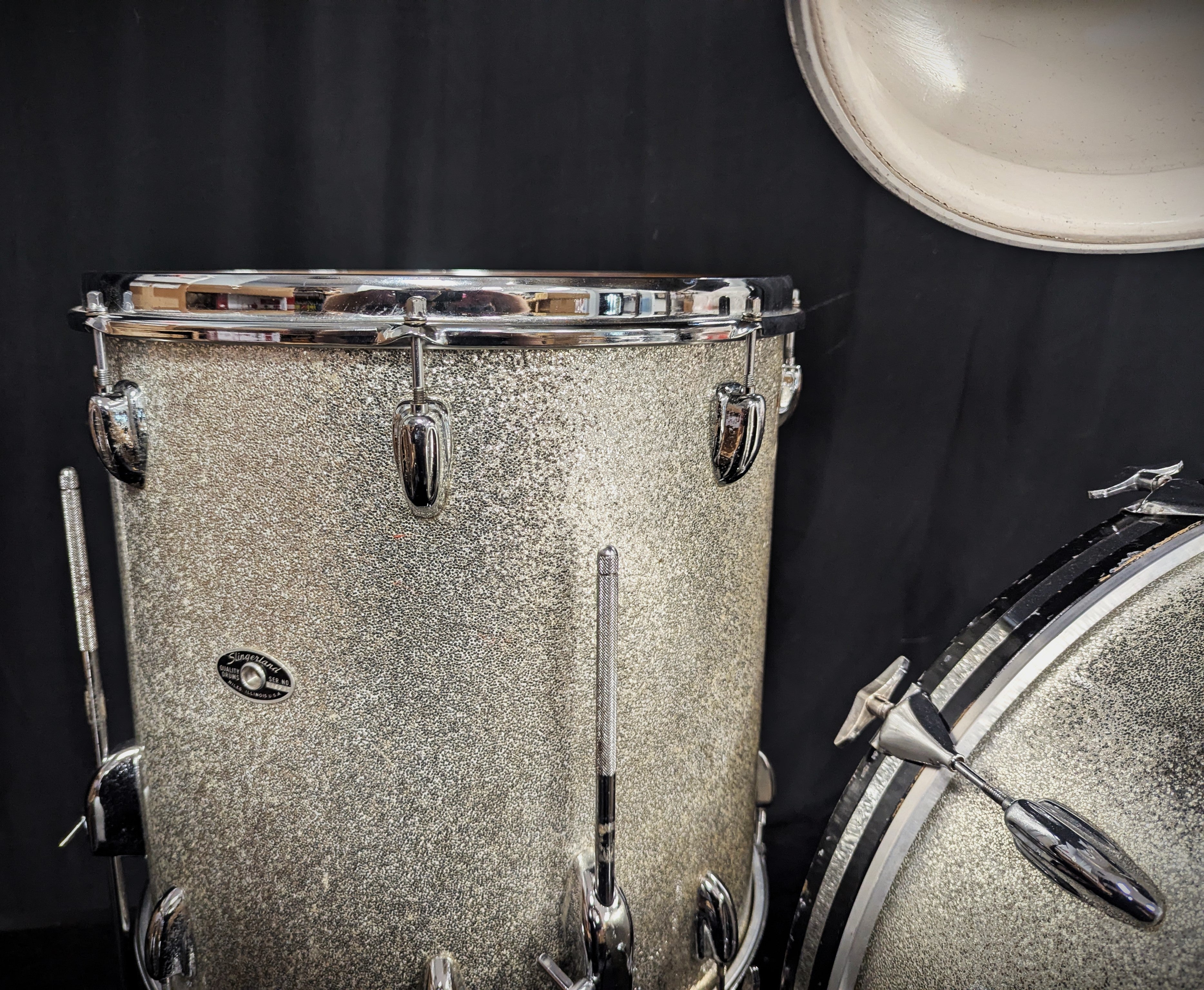 Silver Sparkle Concert Tom 4-Piece Shell Pack Vintage 60s – Dave's