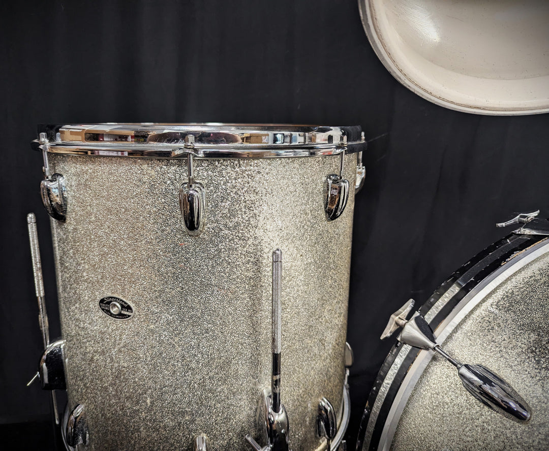 Silver Sparkle Concert Tom 4-Piece Shell Pack Vintage 60s