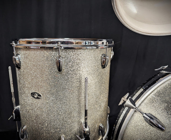 Silver Sparkle Concert Tom 4-Piece Shell Pack Vintage 60s