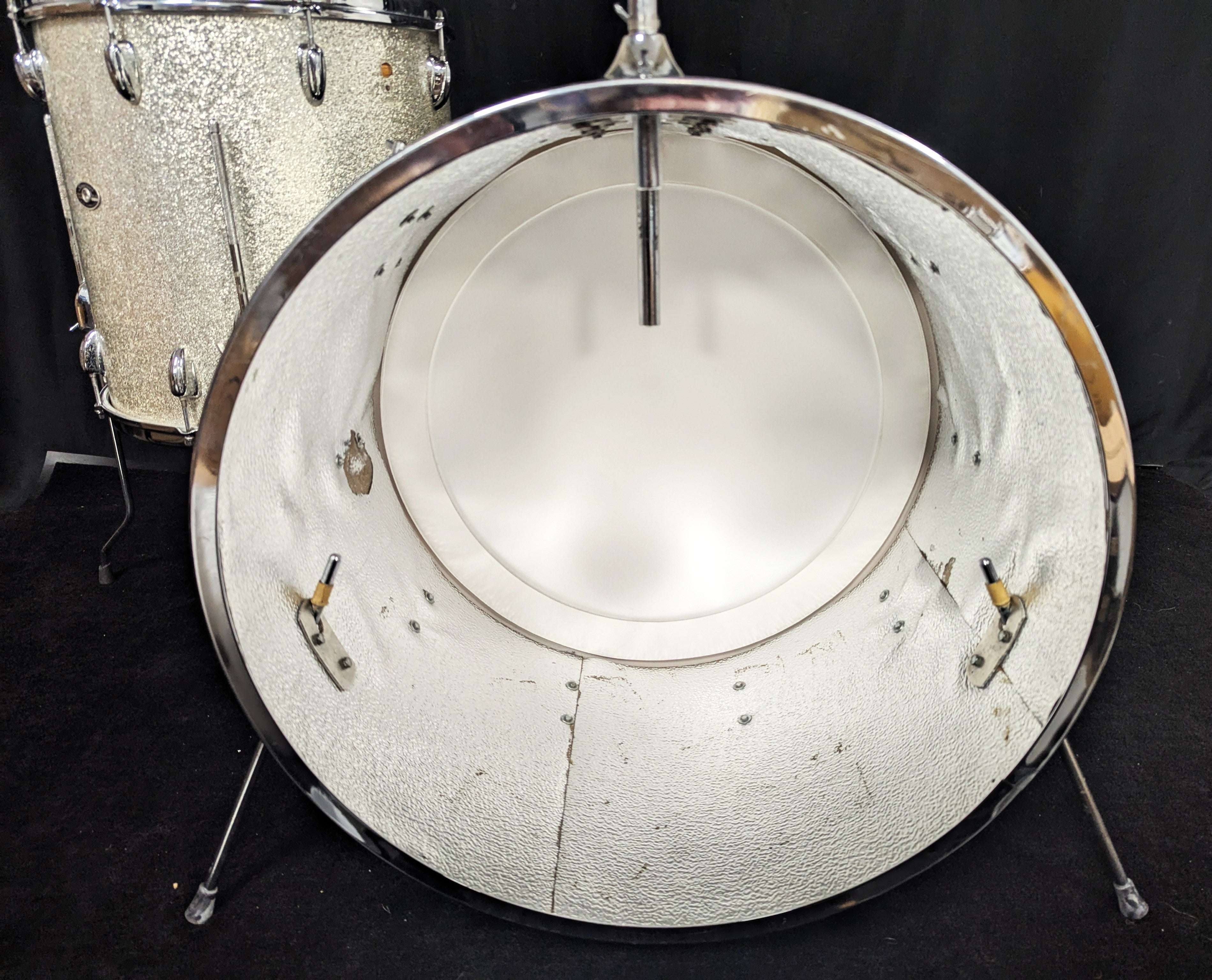 Silver Sparkle Concert Tom 4-Piece Shell Pack Vintage 60s