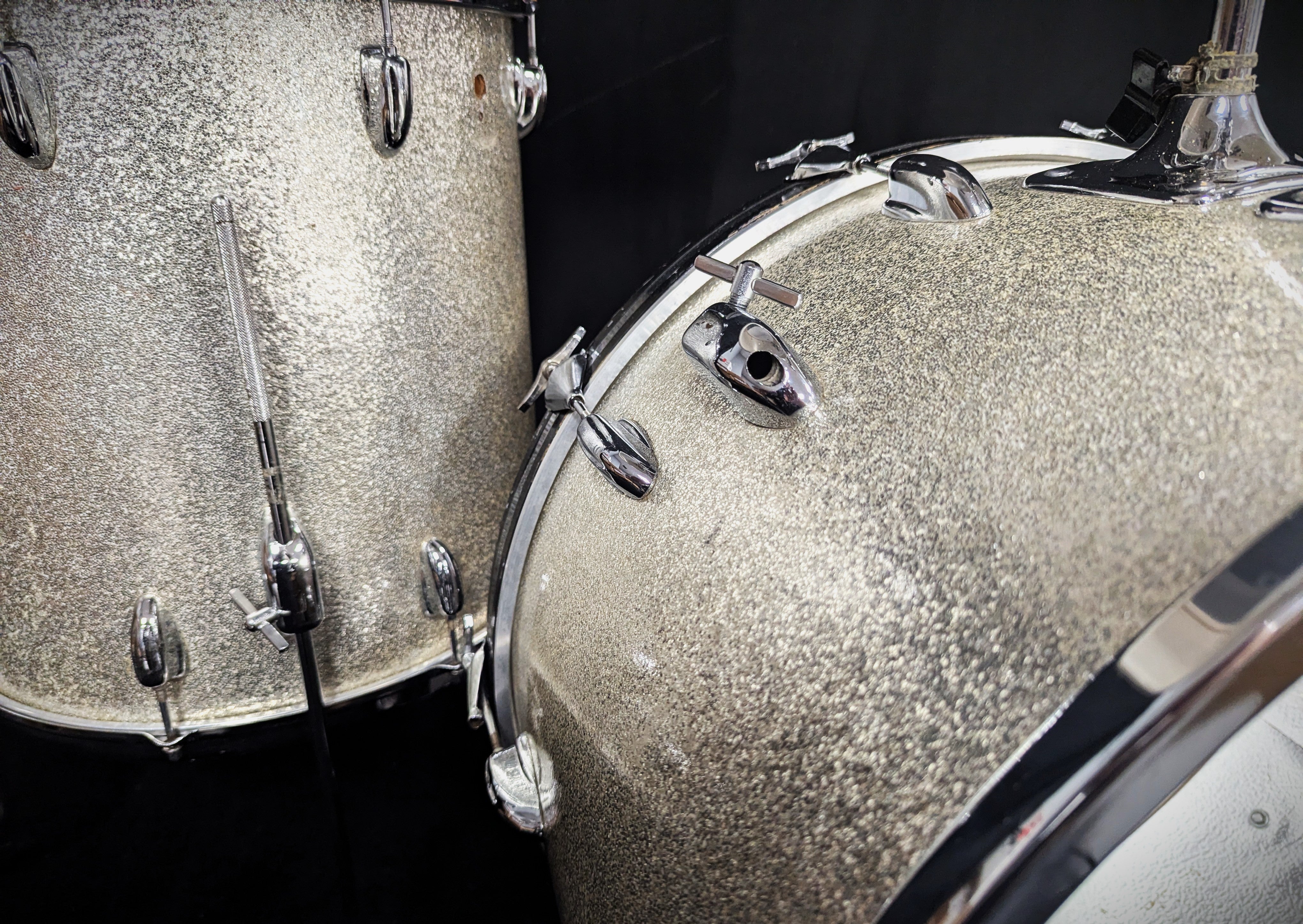 Silver Sparkle Concert Tom 4-Piece Shell Pack Vintage 60s – Dave's