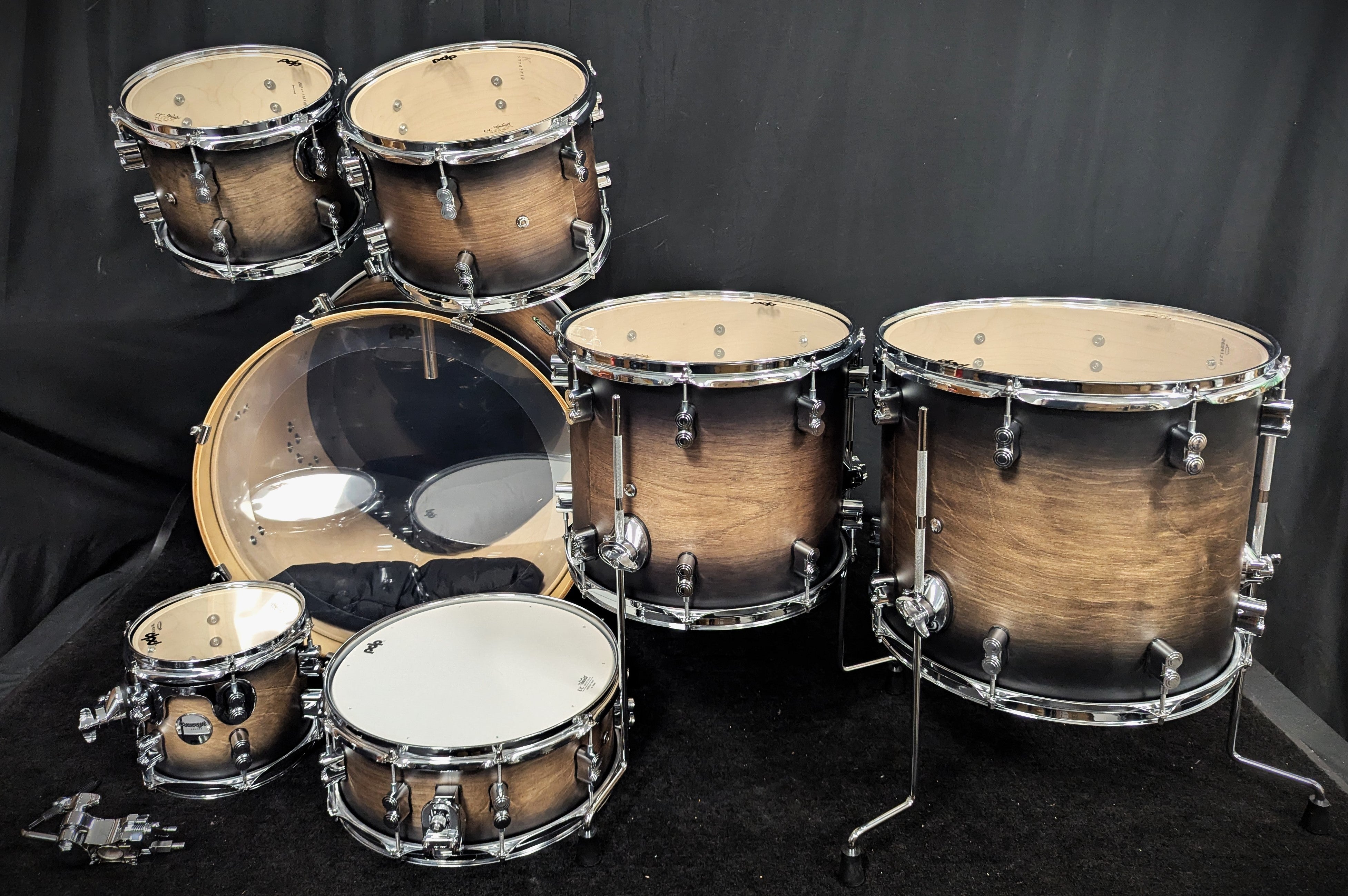 Concept Maple 7-Piece Shell Pack Charcoal Satin Burst – Dave's
