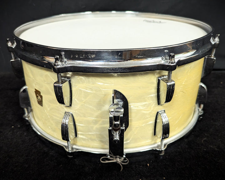 White Marine Pearl Player's Snare Vintage 1960s