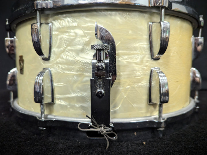 White Marine Pearl Player's Snare Vintage 1960s