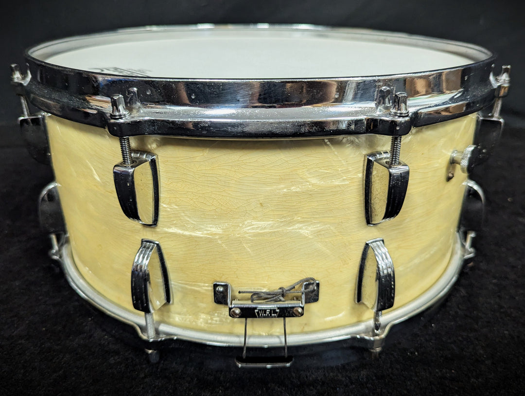 White Marine Pearl Player's Snare Vintage 1960s