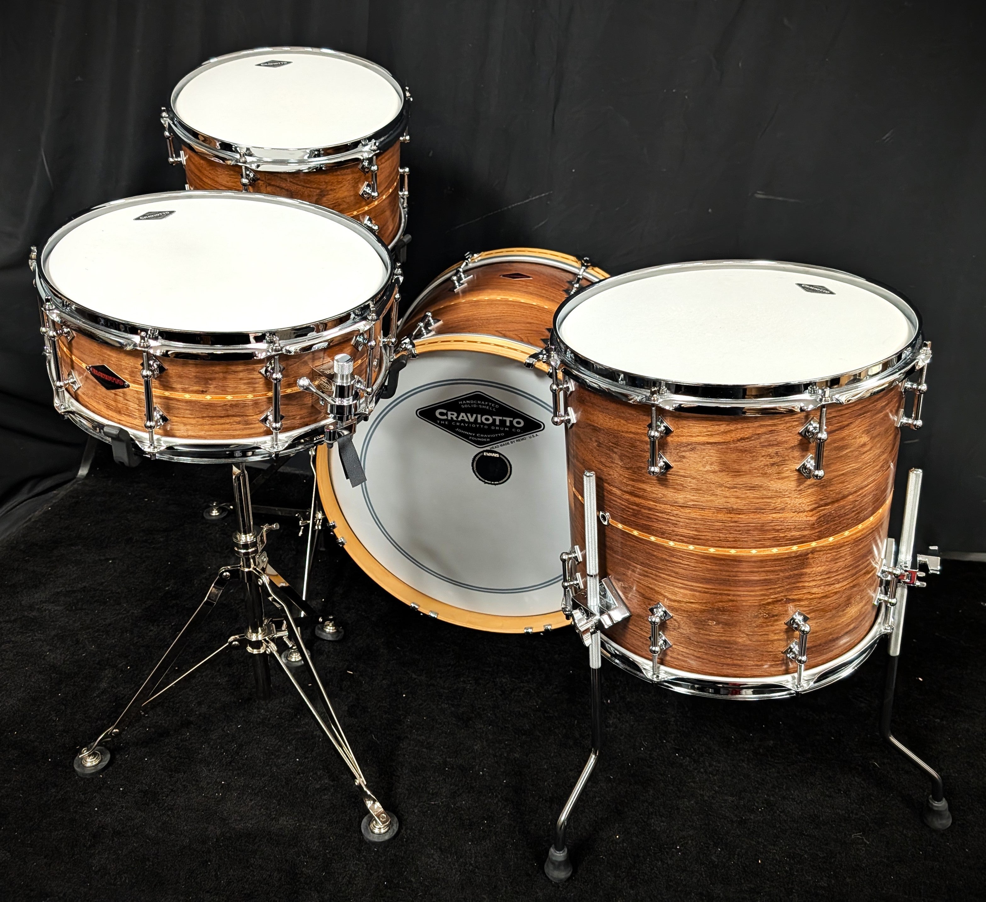 邦楽 nite full makers sunrize Walnut with Cherry Inlay 4 Piece Shell Pack – Dave's Guitar Shop