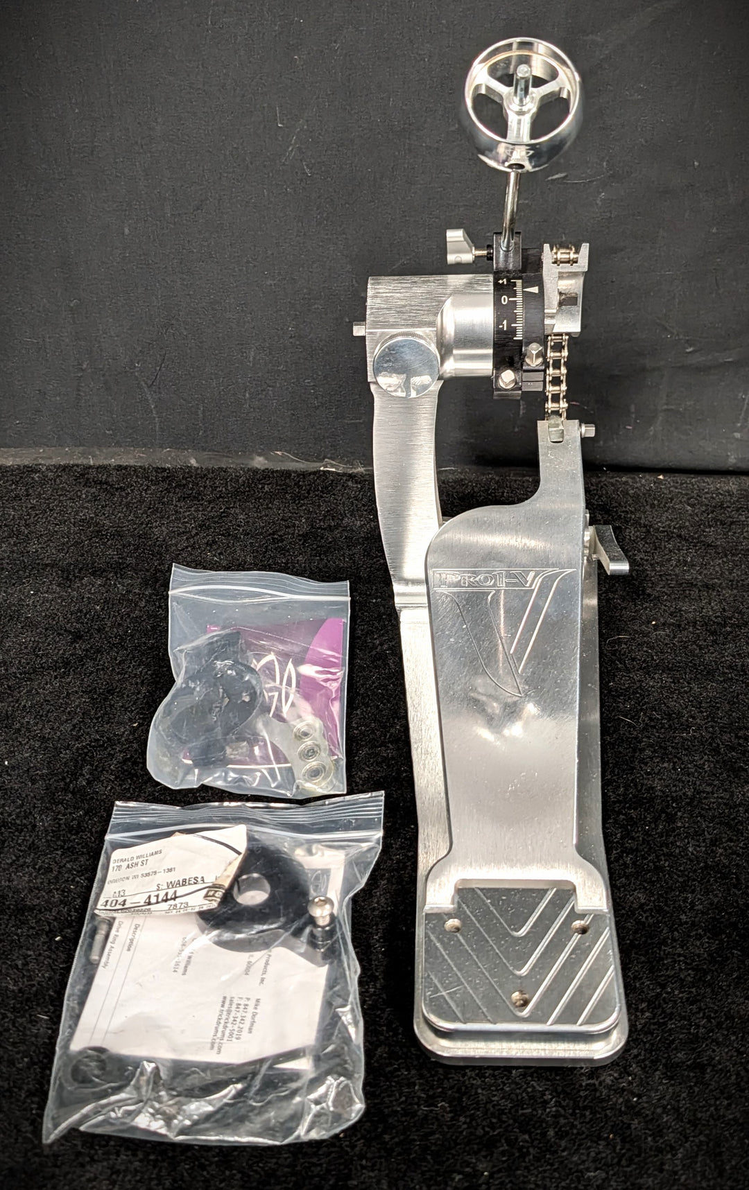 Pro 1-V Single Bass Drum Pedal with Direct Drive Conversion Parts