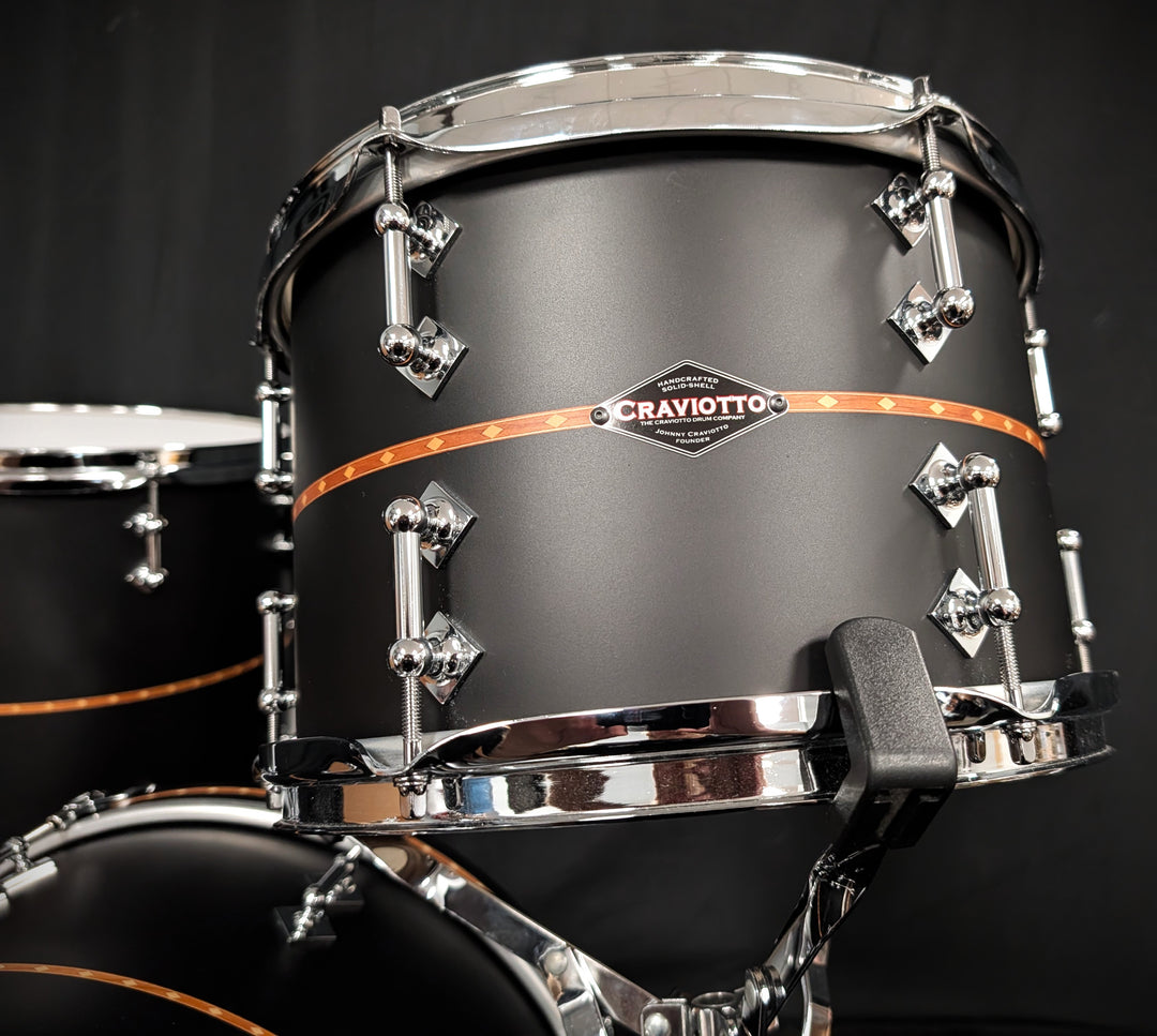 Matte Black Mahogany with Cherry Inlay 3 Piece Shell Pack