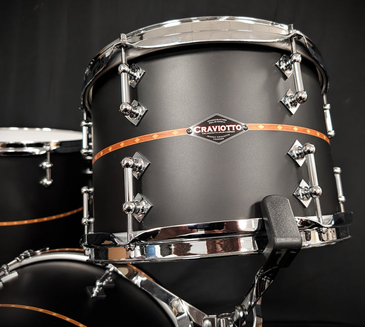 Matte Black Mahogany with Cherry Inlay 3 Piece Shell Pack