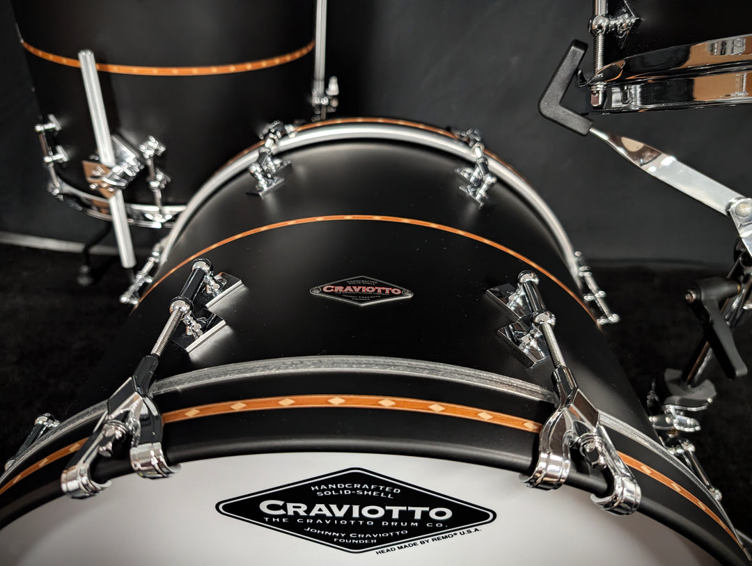 Matte Black Mahogany with Cherry Inlay 3 Piece Shell Pack