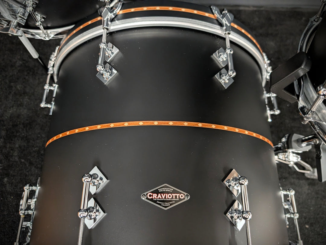 Matte Black Mahogany with Cherry Inlay 3 Piece Shell Pack