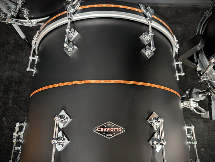 Matte Black Mahogany with Cherry Inlay 3 Piece Shell Pack