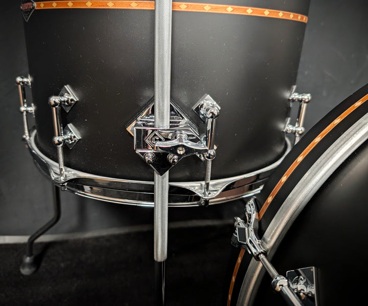 Matte Black Mahogany with Cherry Inlay 3 Piece Shell Pack