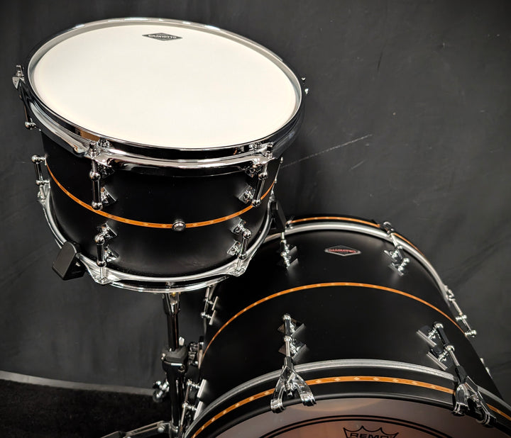 Matte Black Mahogany with Cherry Inlay 3 Piece Shell Pack