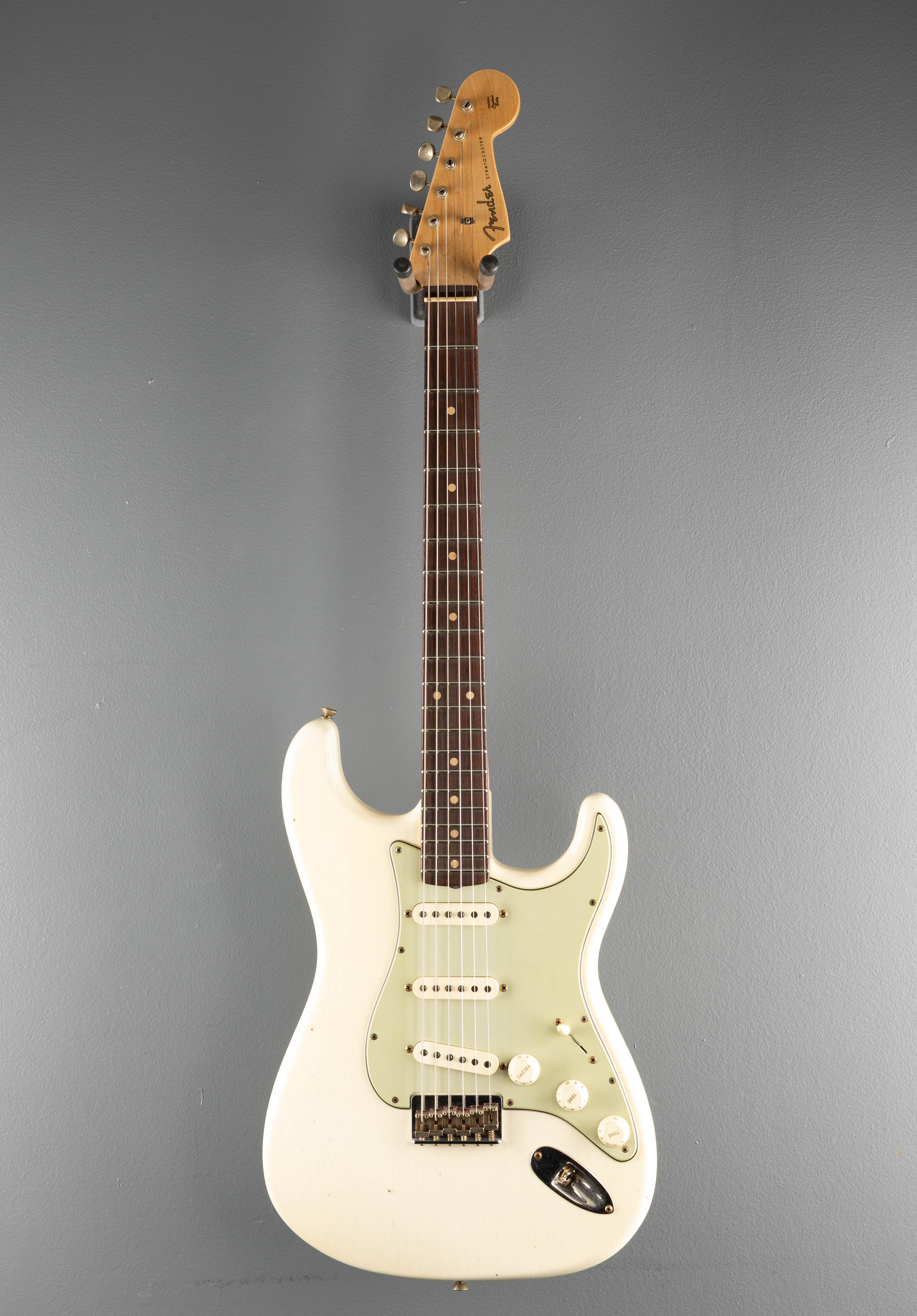 ギター VintageSpec.HardRelic Stratocaster 1960 Journeyman Relic Hardtail Stratocaster - Aged Olympic White