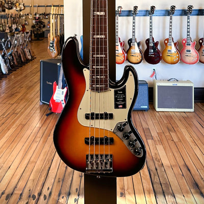 American Ultra Jazz Bass V –  Ultraburst w/Rosewood