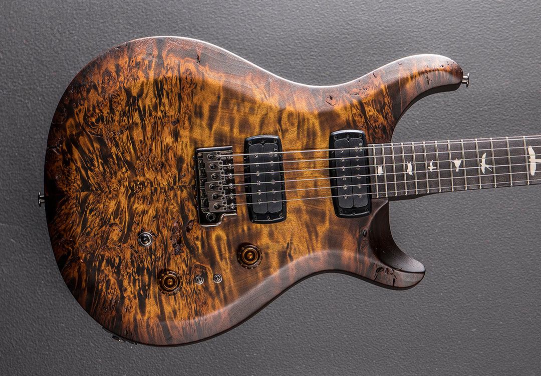 Wood Library Select  S2 Custom 24-08 Poplar Burl Limited Edition - Black Gold Burst
