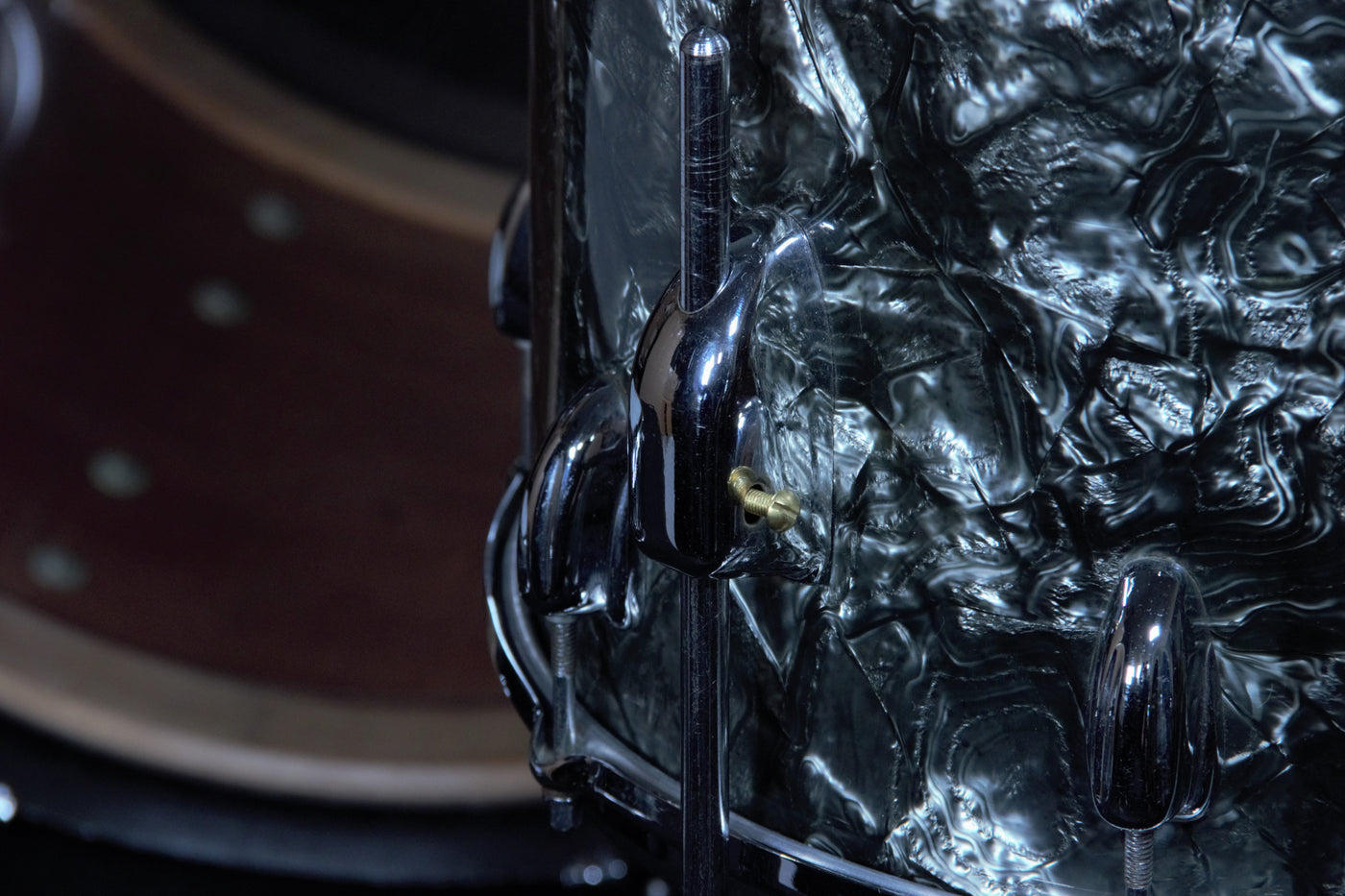 Vintage 1965 Black Diamond Pearl 4 Piece Shell Pack