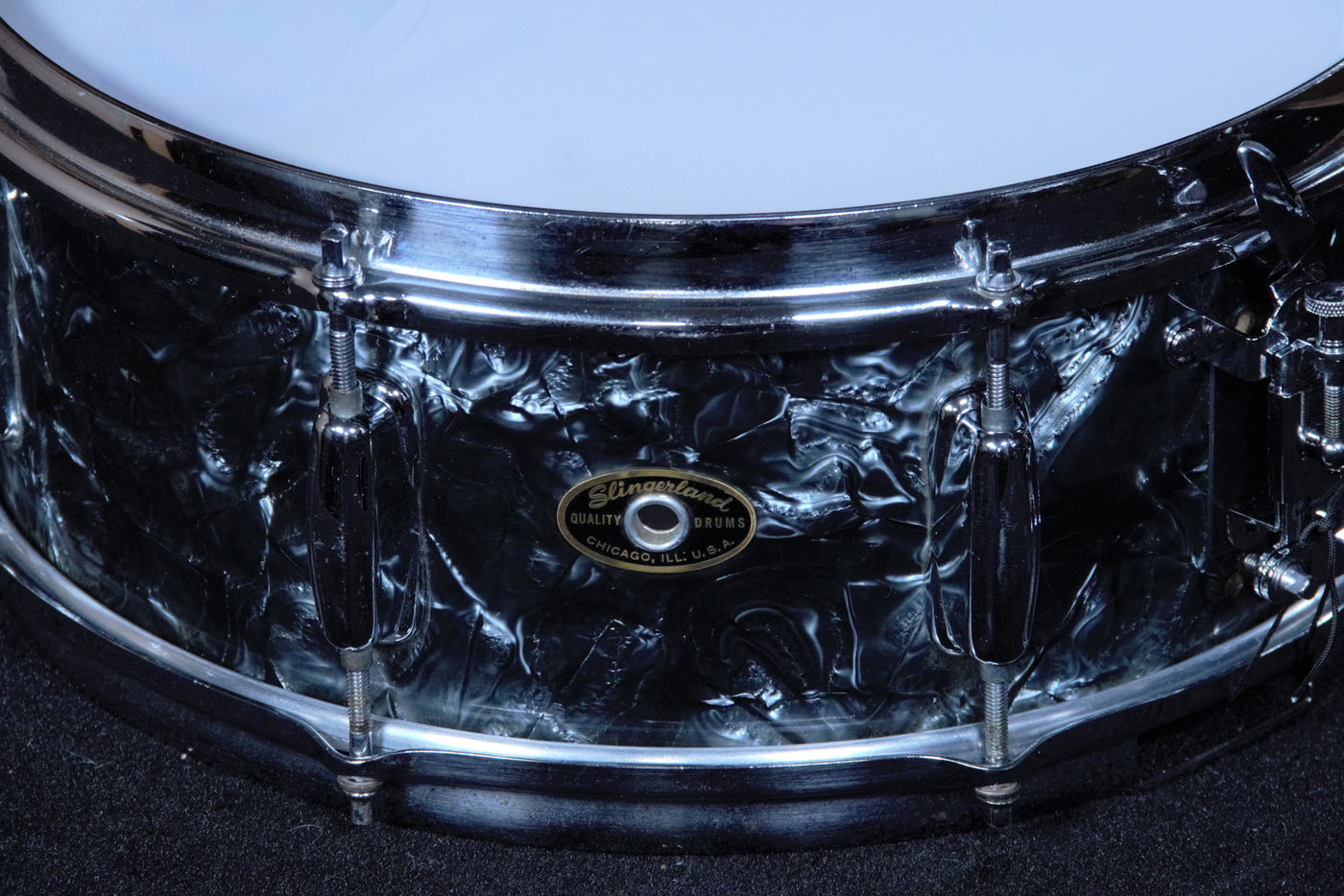 Vintage 1965 Black Diamond Pearl 4 Piece Shell Pack