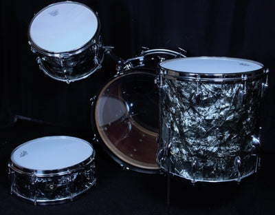 Vintage 1965 Black Diamond Pearl 4 Piece Shell Pack