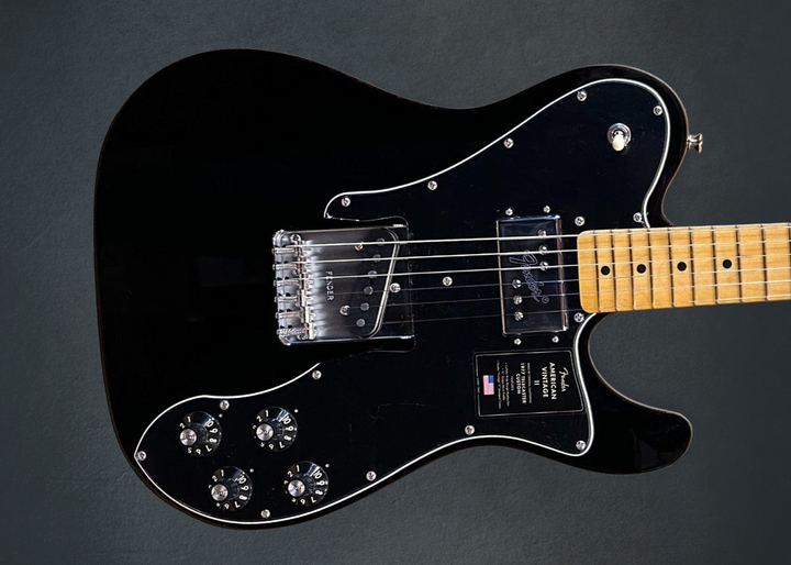 American Vintage II 1977 Telecaster Custom - Black w/Maple