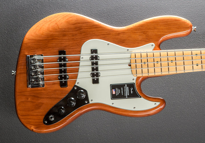 American Professional II Jazz Bass V - Roasted Pine w/Maple