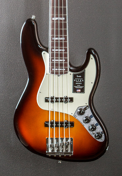 American Ultra Jazz Bass V –  Ultraburst w/Rosewood