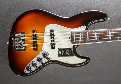 American Ultra Jazz Bass V –  Ultraburst w/Rosewood