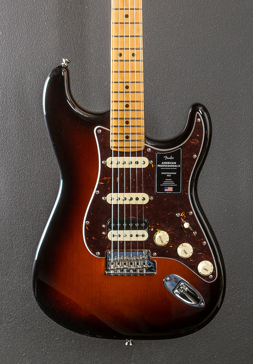 American Professional II Stratocaster HSS - 3 Color Sunburst w/Maple