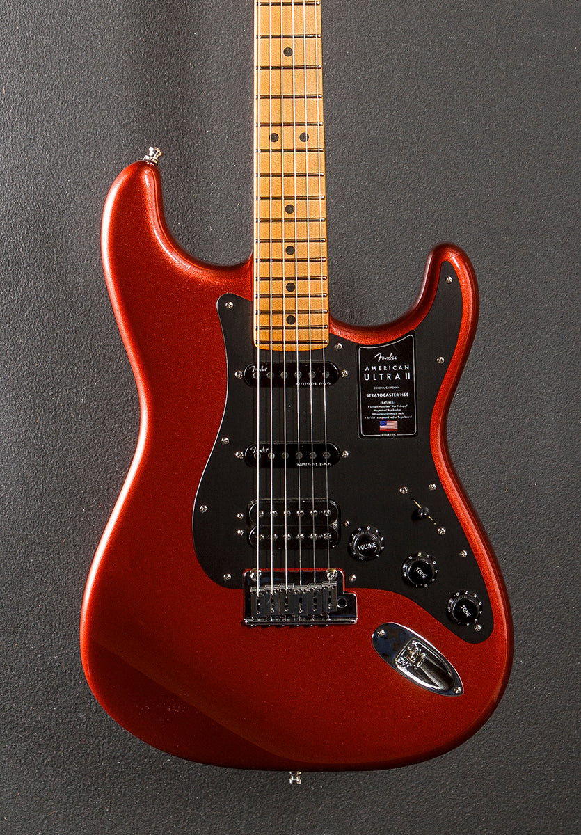 American Ultra II Stratocaster HSS - Sinister Red w/Maple