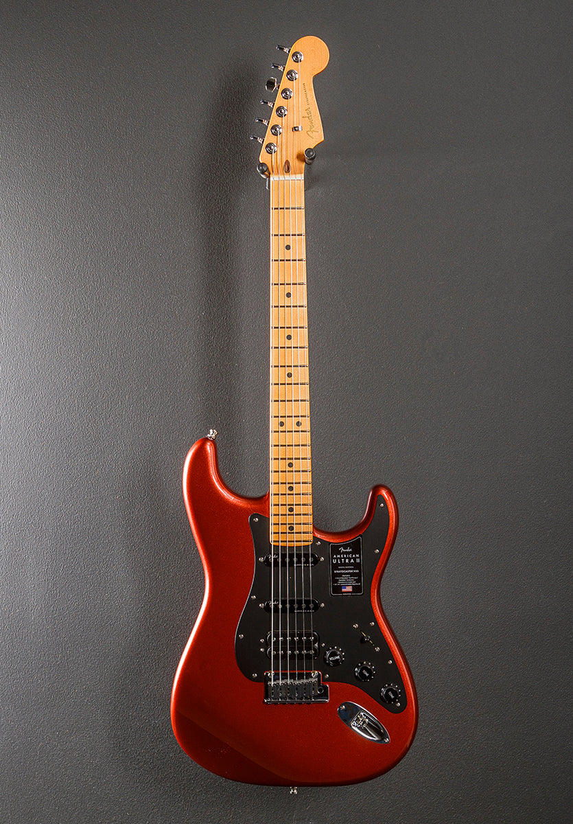 American Ultra II Stratocaster HSS - Sinister Red w/Maple