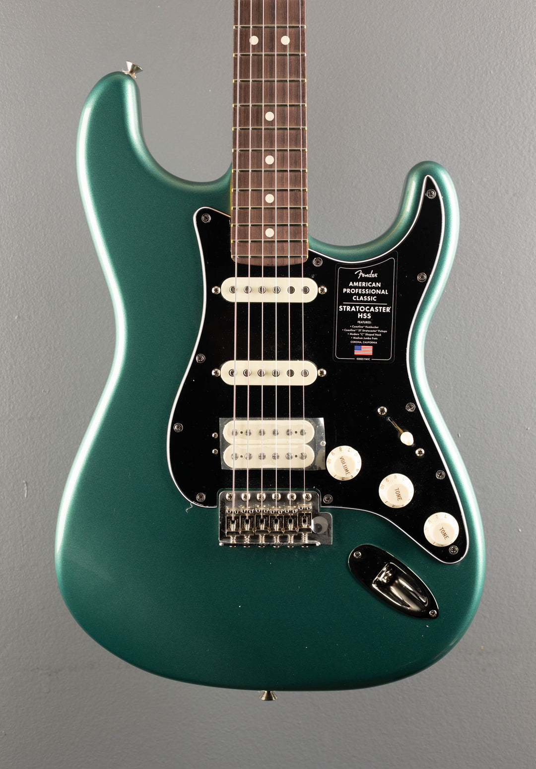American Professional Classic Stratocaster HSS - Faded Sherwood Green Metallic