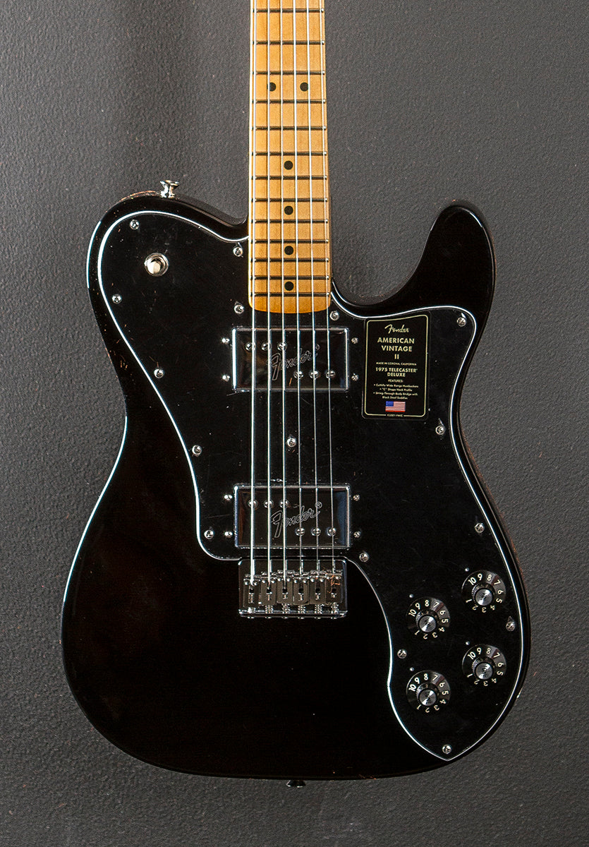 ギター Fender Telecaster USA American Vintage II 1975 Telecaster Deluxe - Black – Dave's Guitar