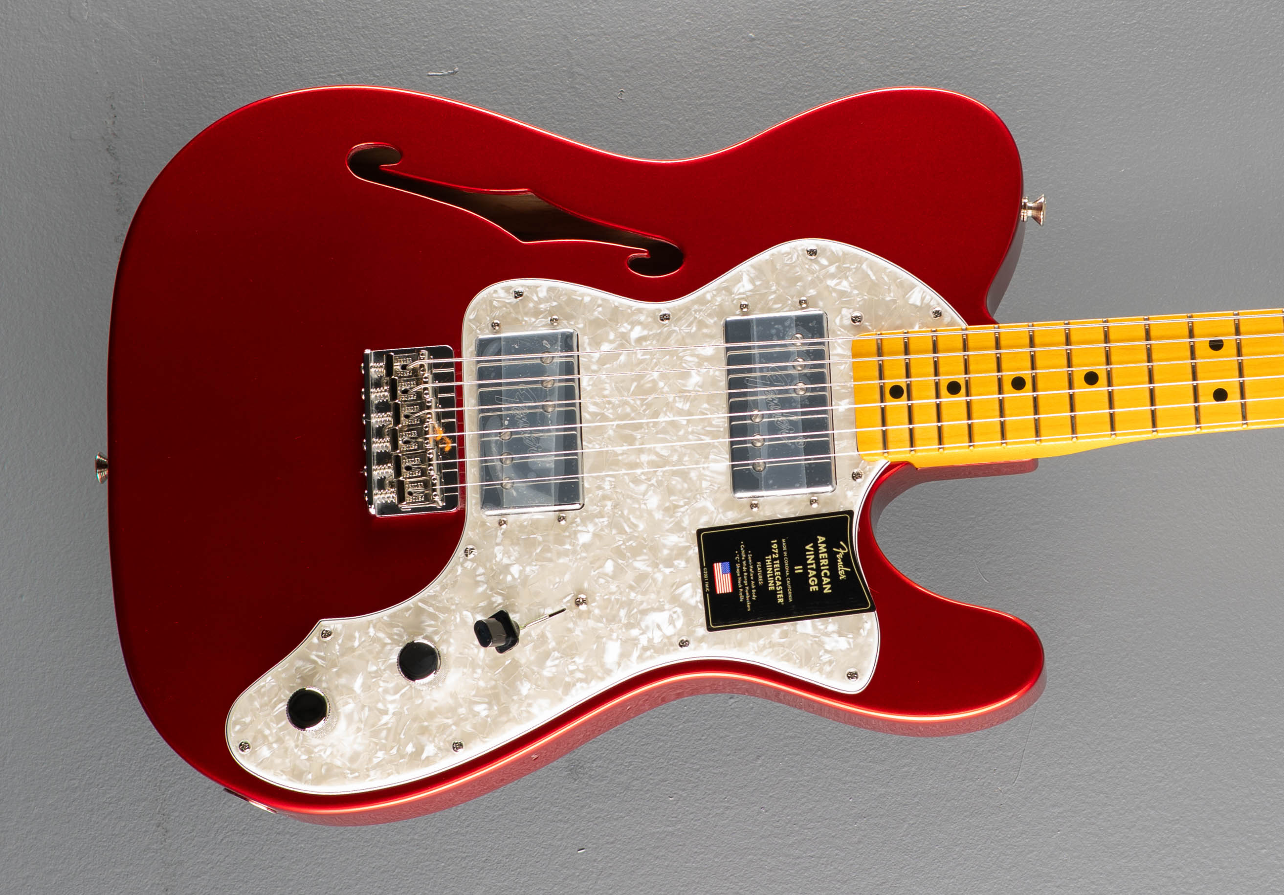 American Vintage II 1972 Telecaster Thinline - Candy Apple Red