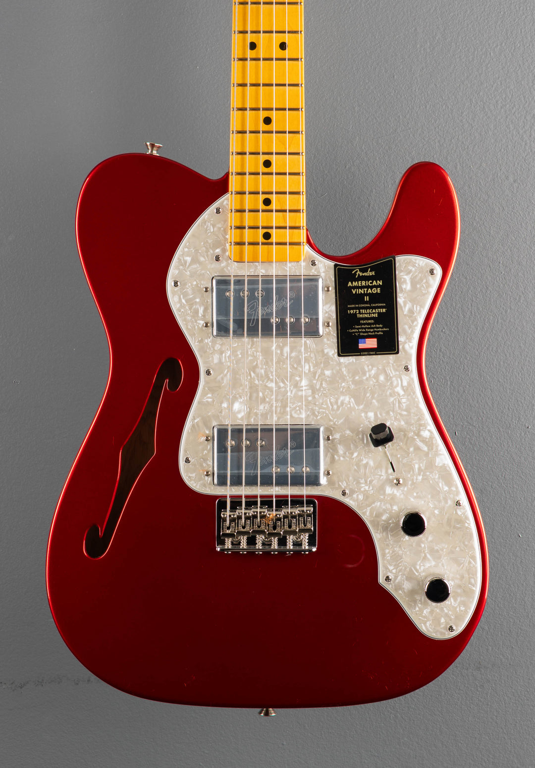 American Vintage II 1972 Telecaster Thinline - Candy Apple Red