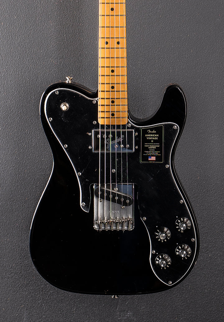 American Vintage II 1977 Telecaster Custom - Black w/Maple