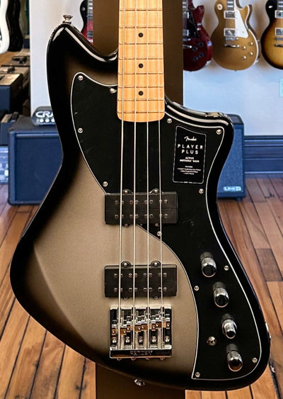 Player Plus Active Meteora Bass - Silverburst w/Maple